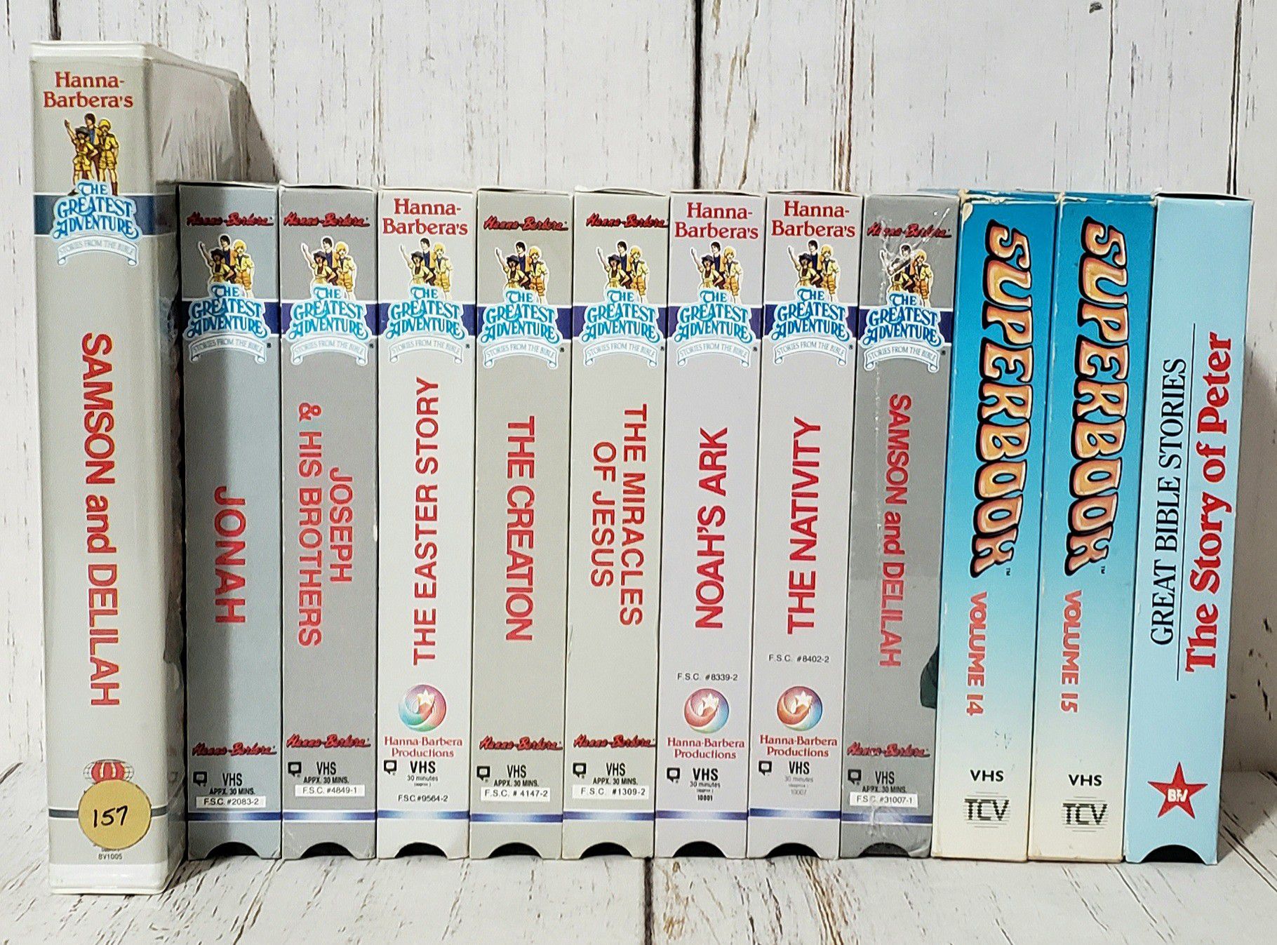 VHS Lot Greatest Adventure Stories From the Bible Superbook Bible Stories 1980s