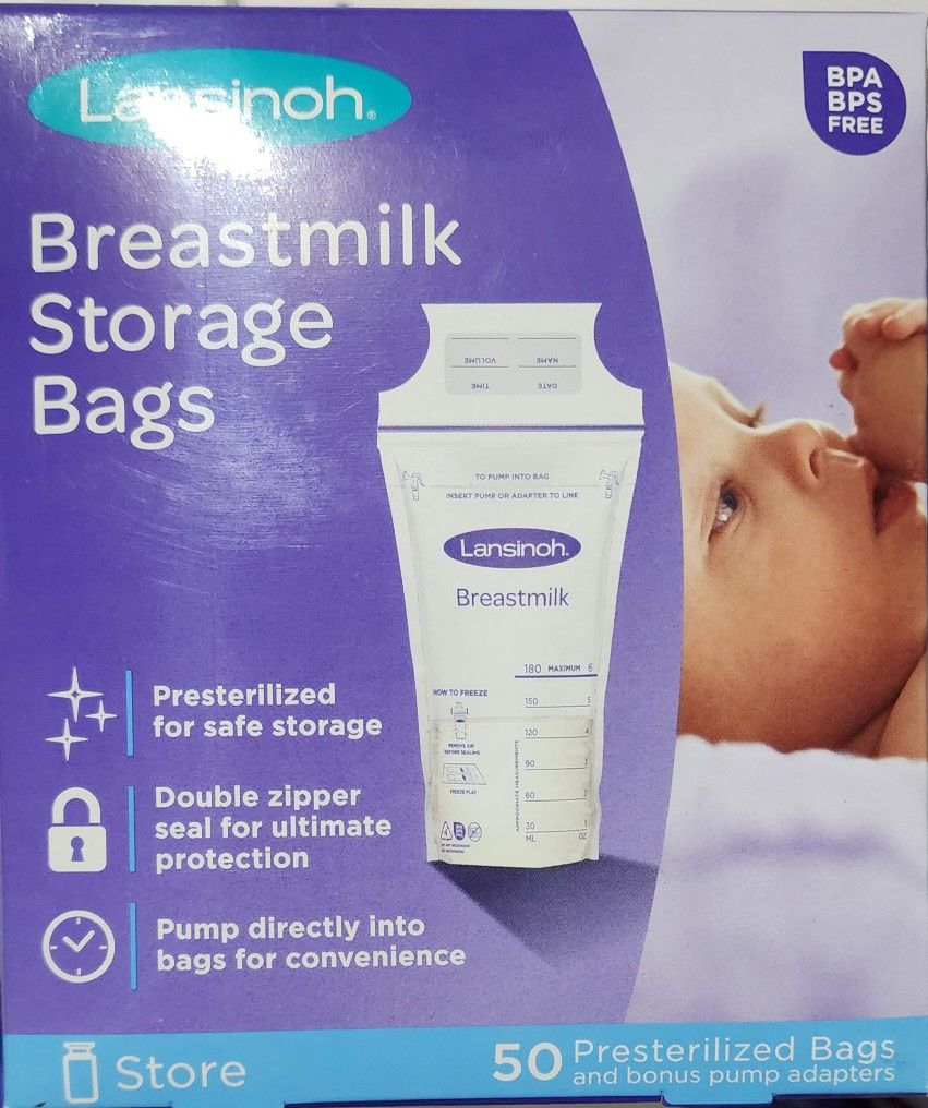 Breast milk storage bags