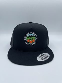Orange County Embroidered Trucker Hat.