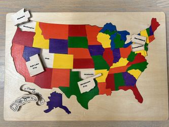 Puzzle People Wood US Map