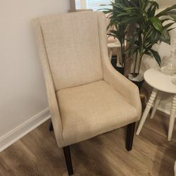 Linen Wingback Chair