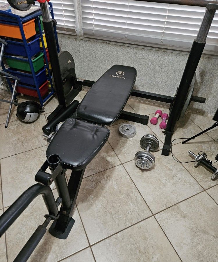 Bench Bar And Weights