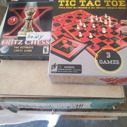 New Fritz Chess Game Video Game And A Chess And Checkers and  Tic Tac Toe 3 In 1 Board Game Both For $25