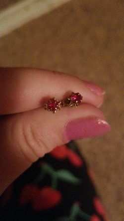 Ruby earrings