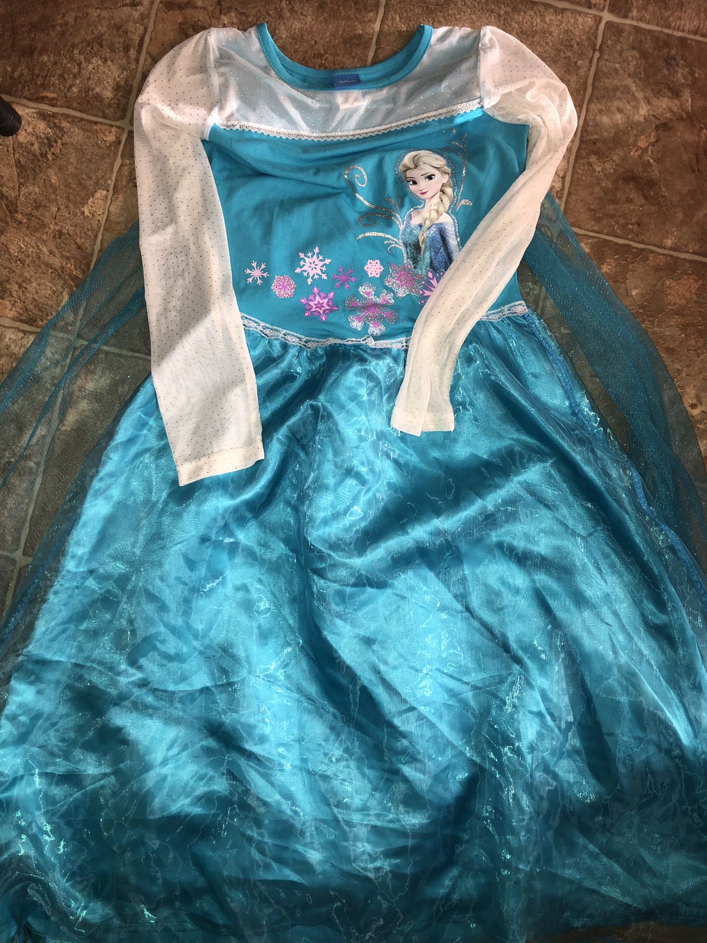 Elsa Frozen Costume Dress Size XL Halloween