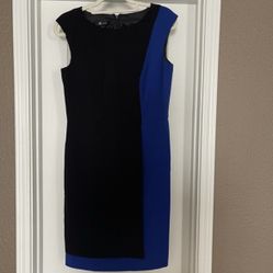 Blue and black dress