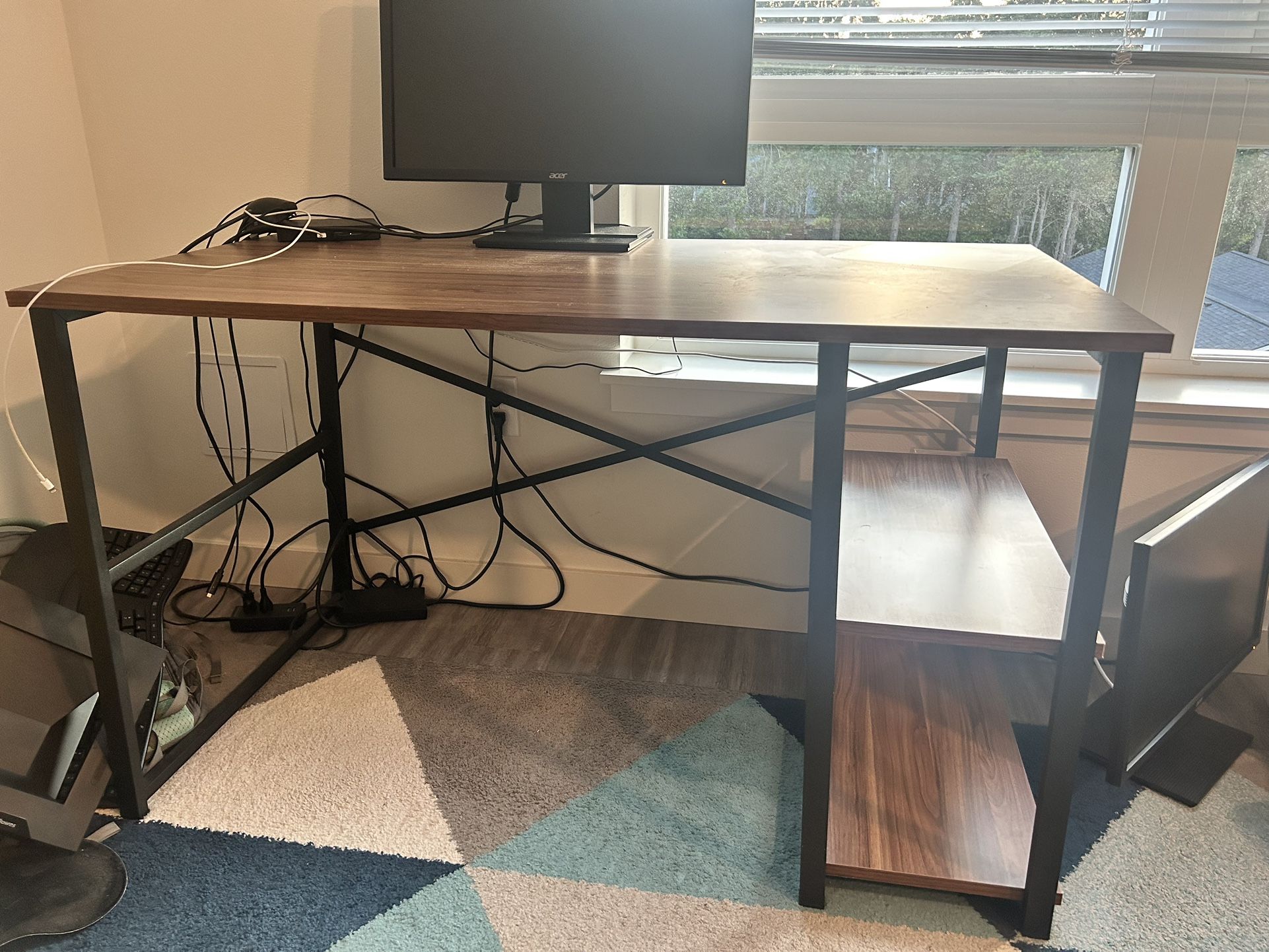 Desk With Shelving