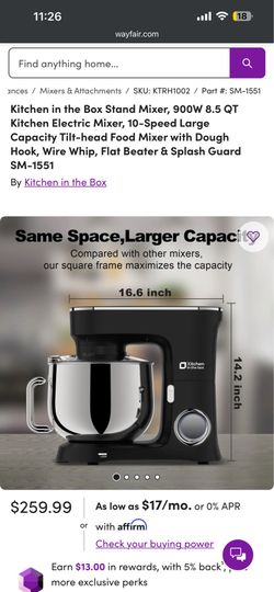 Kitchen in the box stand mixer (new)