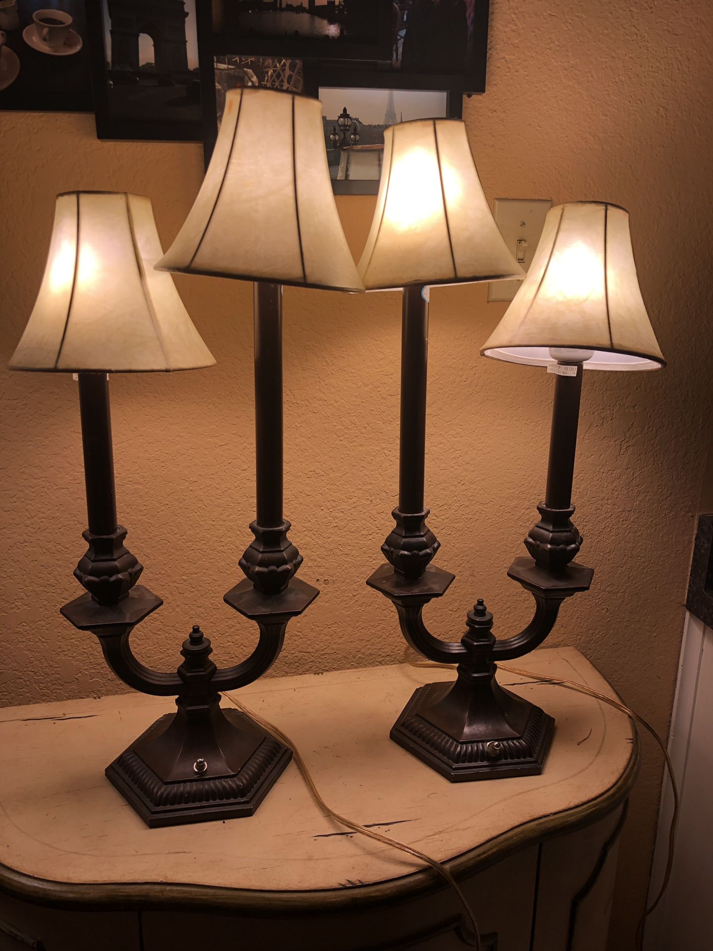 11x24 pair of lamps. 35.00. Message me to be sure they are still available 😀Johanna furniture antique vintage collectibles sterling silver jewelry
