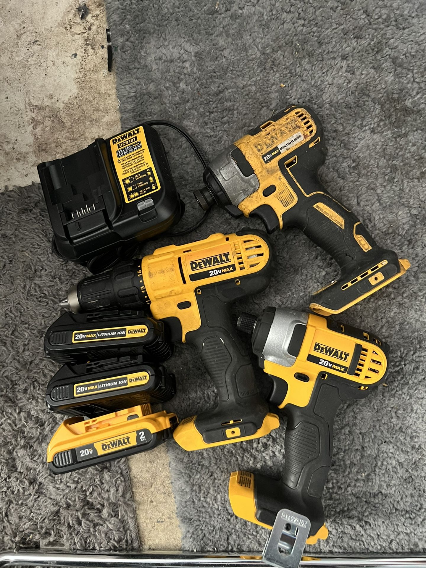 Dewalt 20v Max Drill and Impact + Brushless Impact