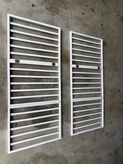 Painted White Wooden Barriers Barricades (2ft x 4.5ft) x 2