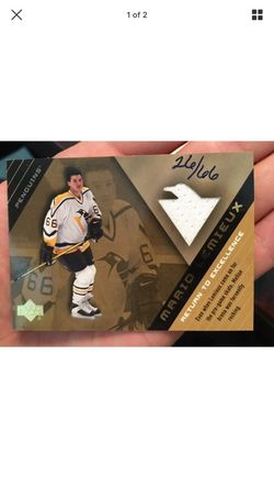 2001 Upper Deck Mario Lemiuex Game worn card