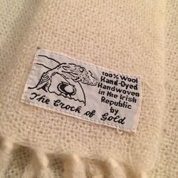 66”x21” Hand-dyed Handwoven Irish Wool Scarf / Shawl