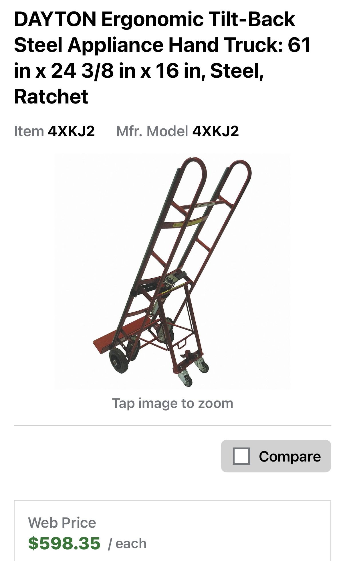 Dayton Vending Machine Hand Truck