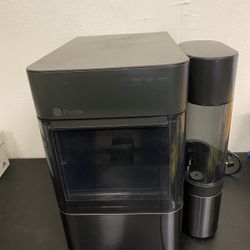 Opal GE profile nugget icemaker black stainless steel with Xl Side tank