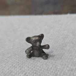 Vintage Spoontiques pewter teddy bear figurine