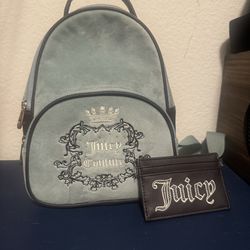 juicy backpack and cardholder