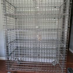 48x24x69 Rolling Security Cart Intermetro High Quality  Heavy Duty