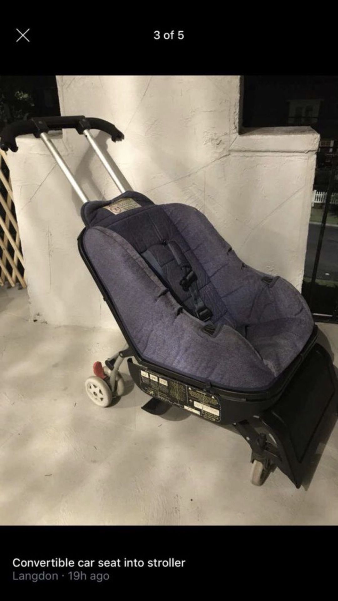 Convertible car seat that turns into a stroller