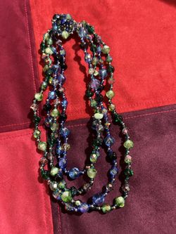 Vintage Crystal Beads Necklace