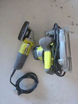 Ryobi skill saw and grinder
