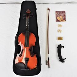 Eastar Beginner 1/4 Violin And Bow Set In Hard Case with Accessories