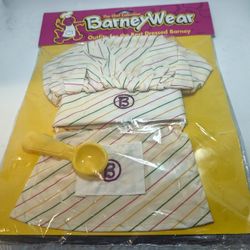 Vintage BarneyWear Chef Collection Outfit Barney the Dinosaur Costume Sealed