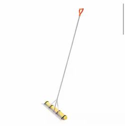 36 in. Landscape Rake with 133 in. Handle, Aluminum for Soil Prep, Yard Maintenance and Gravel Leveling,