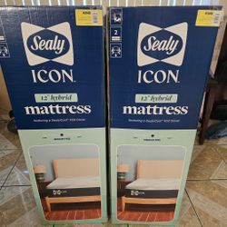 SEALY ICON 12" HYBRID MATRESS SIZE KING FIRM PRICE 
