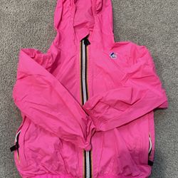 Kway Kids Packable Full Zip Rain Jacket Pink - Pre-owned