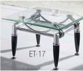 Top glass end table