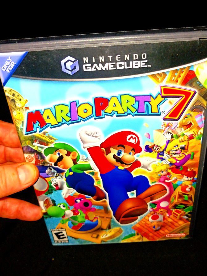 GameCube Mario Party 7 Black Label With All Inserts In Mint Condition All The Way Down To The Scratch Free Disc! Look! Works Flawless Can Be Tested