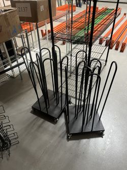 Clothing Hanger Racks. 4 Stacks Each Rolling Rack