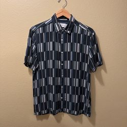 Men’s Medium TOPMAN Multicolor Classic Fit Short Sleeve Button Up Shirt