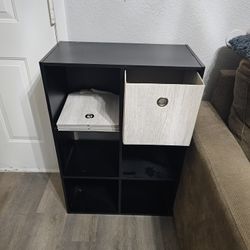 6 Cube Organizer With 3 Cubby Boxes