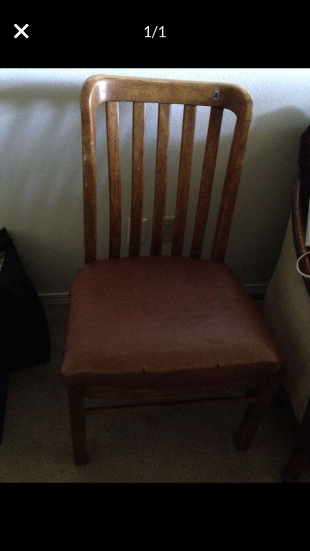 Single wooden chair