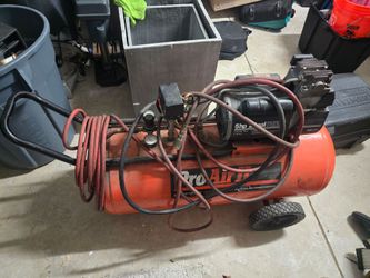 Air compressor with hose