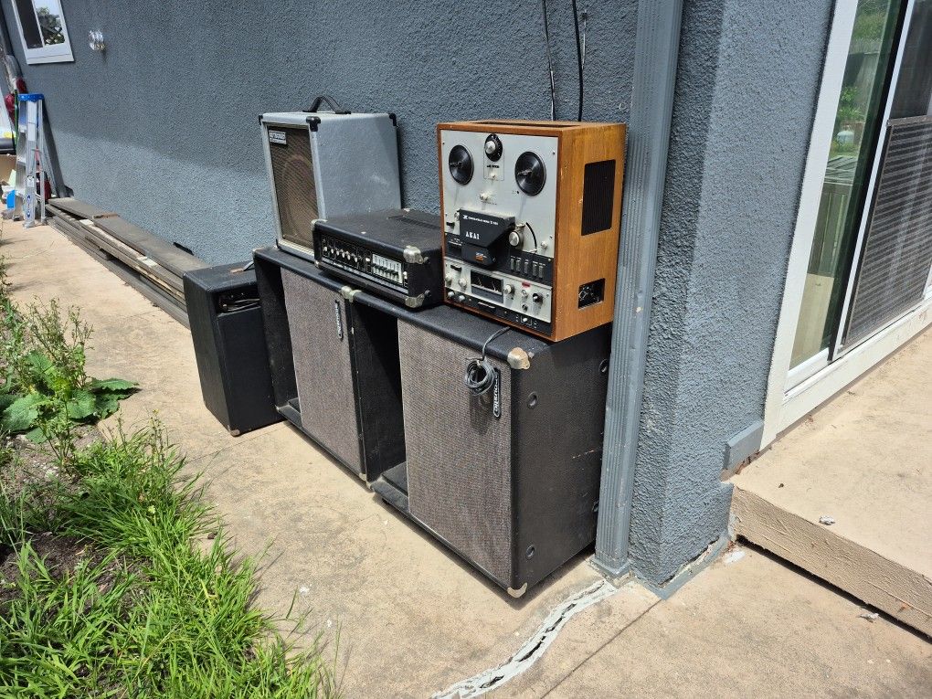 Speakers, Amplifier, Tape Recorder