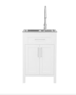 OVE Decors Paloma Utility Sink with Pull-down Faucet Included