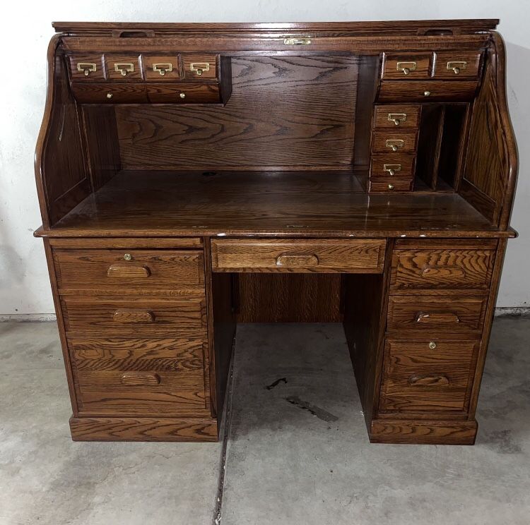 Large Brown Antique Desk