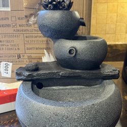 New open box Lighted Three-Tier Indoor Fountain with Electric Pump