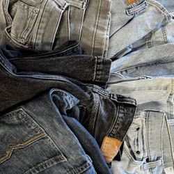 6 Pair Pants , One Short, All 32 Waist Pacsun Hollister And Urban 