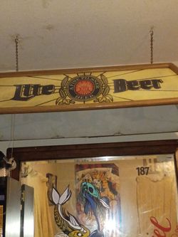 Miller lite pool table light