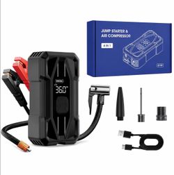 Jump Starter Air Compressor Power Bank LED Light