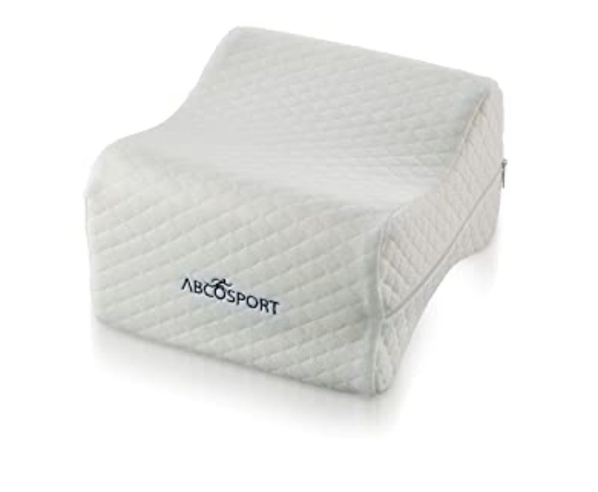 Memory Foam Knee Pillow | Leg Wedge for Back Pain, Side Sleeper, Pregnancy, Spine Alignment, and Pain Relief