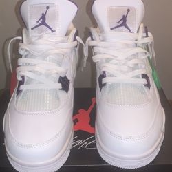 Jordan 4 Metallic Purple (Size 10) – Authentic – Replacement Box + StockX Tag – Clean