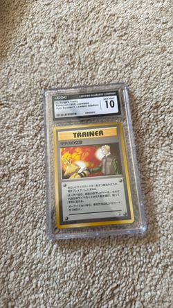 CGC 10 Gem Mint Lt. Surge's Treaty Japanese Pokémon Card