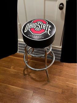 NEW The Ohio State University Chrome Swivel 30" Counter Height Stool Barstool OSU Buckeyes Football