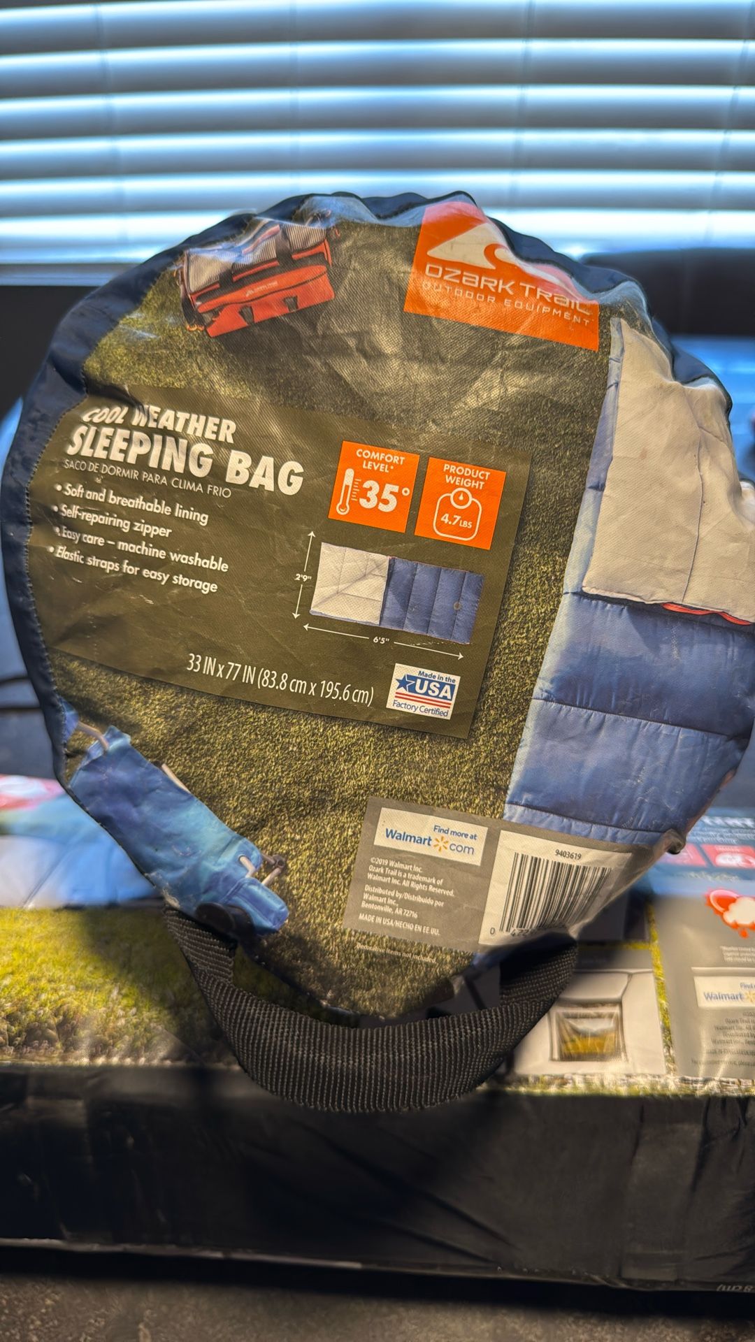 Blue Sleeping Bag By Ozark Trail