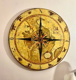 Vintage Compass/Zodiac Table Top Wall Art